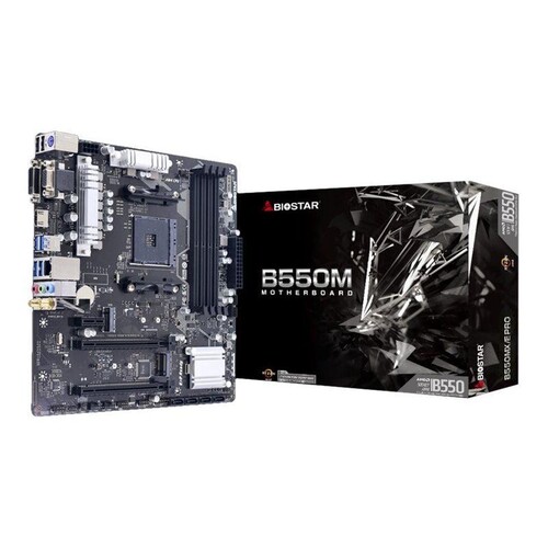 Biostar B550MX/E PRO - Motherboard - micro ATX - Socket AM4 - AMD B550 Chipsatz - USB 3.2 Gen 1 - Gi Produktbild Additional View 1 L