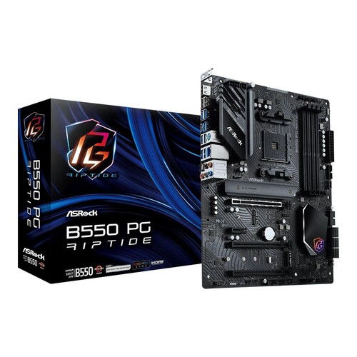 ASRock B550 PG Riptide - Motherboard - ATX - Socket AM4 - AMD B550 Chipsatz - USB-C Gen2, USB 3.2 Ge Produktbild Additional View 1 L