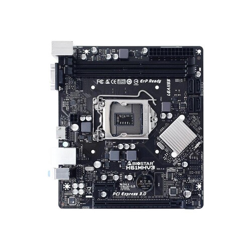 Biostar H61MHV3 - Motherboard - micro ATX - LGA1155-Sockel - H61 Chipsatz - Gigabit LAN - Onboard-Gr Produktbild