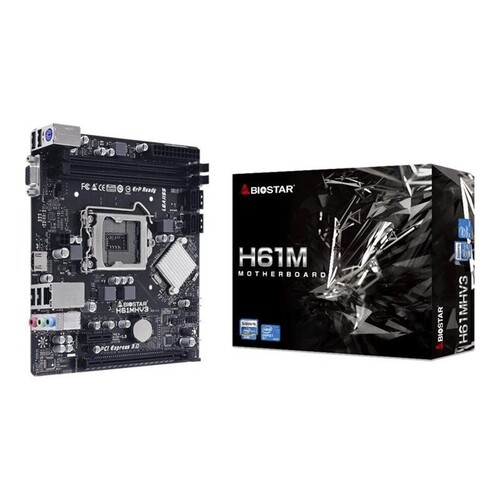 Biostar H61MHV3 - Motherboard - micro ATX - LGA1155-Sockel - H61 Chipsatz - Gigabit LAN - Onboard-Gr Produktbild Additional View 3 L