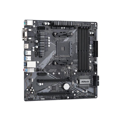 ASRock B450M Pro4 R2.0 - Motherboard - micro ATX - Socket AM4 - AMD B450 Chipsatz - USB-C Gen2, USB Produktbild Additional View 1 L