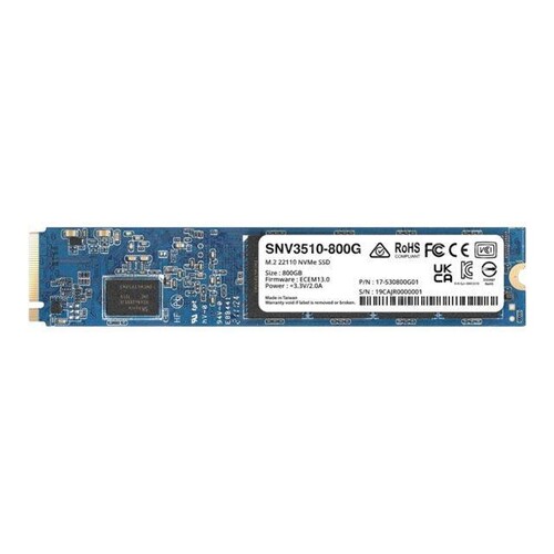 Synology SNV3410 - SSD - 800 GB - intern - M.2 2280 - PCIe 3.0 x4 (NVMe) Produktbild Front View L