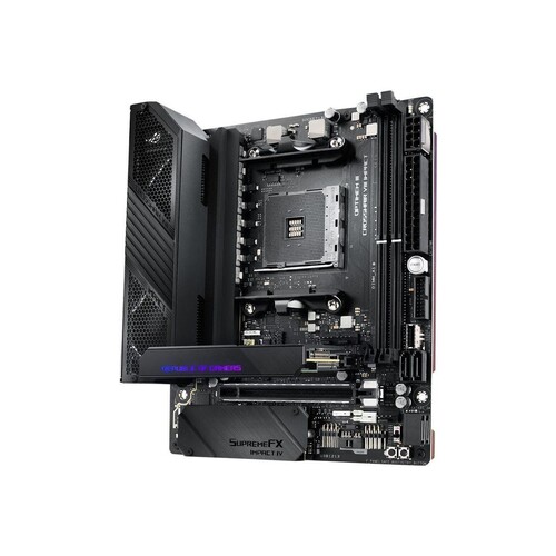 ASUS ROG Crosshair VIII Impact - Motherboard - ATX - Socket AM4 - AMD X570 Chipsatz - USB-C Gen2, US Produktbild Additional View 2 L