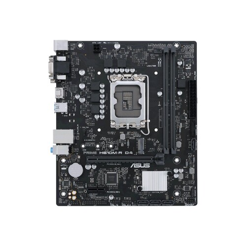 ASUS PRIME H610M-R D4 - Motherboard - micro ATX - LGA1700-Sockel - H610 Chipsatz - USB 3.2 Gen 1 - G Produktbild Front View L