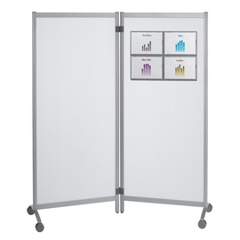 Paperflow Raumteiler CR01X2.00 170x152x44cm mobil transparent 2St. (PACK=2 STÜCK) Produktbild
