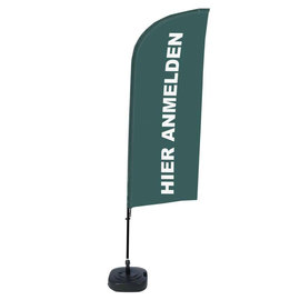 Showdown Beachflag Hier Anmelden gr deutsch Produktbild