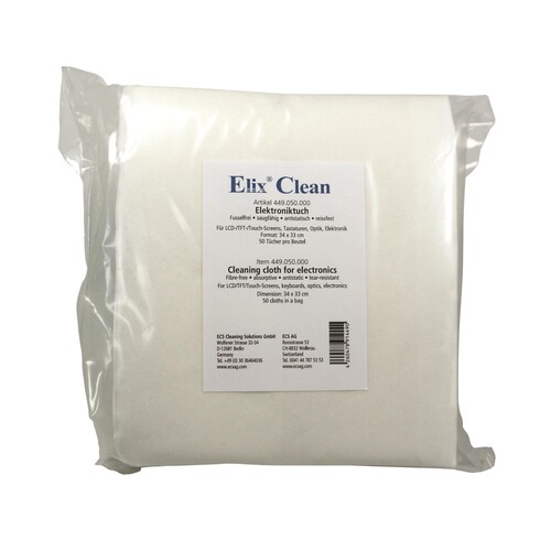 Elix Reinigungstuch ElixClean 449.050.000 34x33cm trocken 50St. (PACK=50 STÜCK) Produktbild Front View L