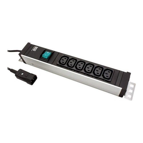 Bachmann Steckdosenleiste (Rack - einbaufähig) - Eingabe, Eingang IEC 60320 C14 - Ausgangsanschlüsse Produktbild Additional View 1 L