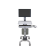 Ergotron WorkFit-C Single LD Sit-Stand Workstation - Wagen - für LCD-Display / PC-Ausrüstung - Grau Produktbild
