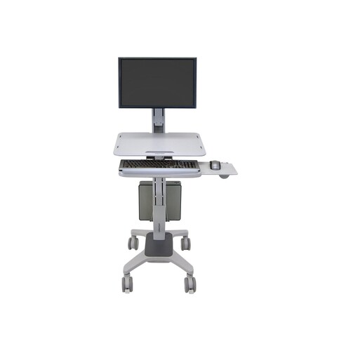 Ergotron WorkFit-C Single LD Sit-Stand Workstation - Wagen - für LCD-Display / PC-Ausrüstung - Grau Produktbild