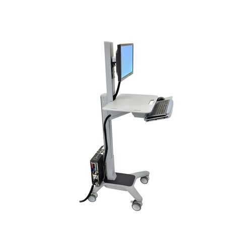 Ergotron WorkFit-C Single LD Sit-Stand Workstation - Wagen - für LCD-Display / PC-Ausrüstung - Grau Produktbild Additional View 1 L