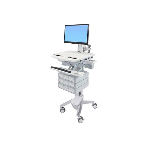 Ergotron Wagen - offene Architektur - für LCD-Display / PC-Ausrüstung - medizinisch - Kunststoff, Al Produktbild Front View L