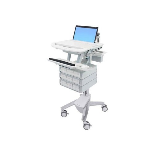 Ergotron Wagen - offene Architektur - für Notebook / PC-Ausrüstung - medizinisch - Kunststoff, Alumi Produktbild Front View L