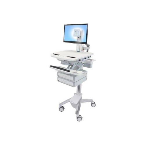 Ergotron Wagen - offene Architektur - für LCD-Display / PC-Ausrüstung - medizinisch - Kunststoff, Al Produktbild Front View L