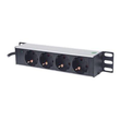Intellinet 10" 1U Rackmount 4-Way Power Strip - German Type", With Power Indicator, No Surge Protect Produktbild