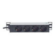 Intellinet 10" 1U Rackmount 4-Way Power Strip - German Type", With Power Indicator, No Surge Protect Produktbild Additional View 1 S