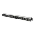DIGITUS Steckdosenleiste mit Aluminiumprofil und Überspannungsschutz, integrierter Netzfilter, 7-fac Produktbild Additional View 1 S