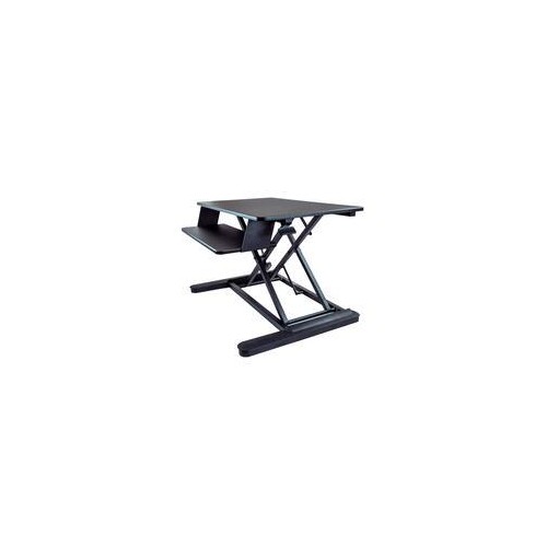 StarTech.com Sitz-Steh Schreibtischaufsatz mit Tastaturablagefach - Oberfläche 89 x 53 Produktbild Front View L