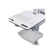 Ergotron Cart - Sliding Worksurface - Wagen - für LCD-Display / PC-Ausrüstung - medizinisch - Alumin Produktbild Additional View 1 S