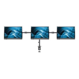 Manhattan TV & Monitor Mount, Desk, Double-Link Arms, 3 screens, Screen Sizes: 10-27", Black, Clamp Produktbild