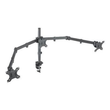 Manhattan TV & Monitor Mount, Desk, Double-Link Arms, 3 screens, Screen Sizes: 10-27", Black, Clamp Produktbild Additional View 1 S