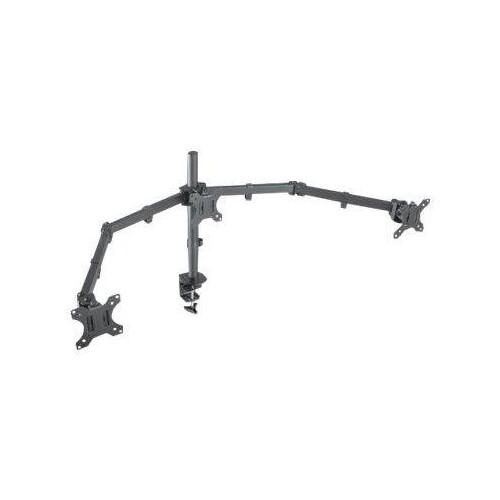 Manhattan TV & Monitor Mount, Desk, Double-Link Arms, 3 screens, Screen Sizes: 10-27", Black, Clamp Produktbild Additional View 1 L