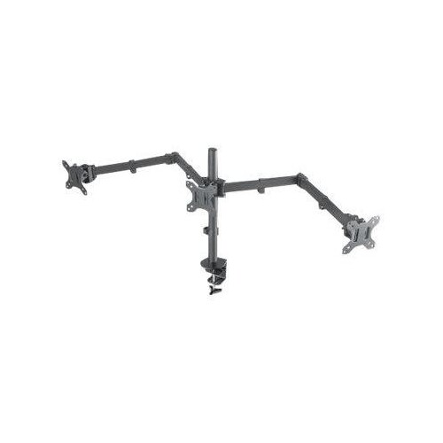 Manhattan TV & Monitor Mount, Desk, Double-Link Arms, 3 screens, Screen Sizes: 10-27", Black, Clamp Produktbild Additional View 3 L