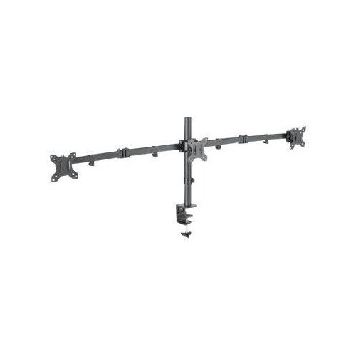 Manhattan TV & Monitor Mount, Desk, Double-Link Arms, 3 screens, Screen Sizes: 10-27", Black, Clamp Produktbild Additional View 4 L