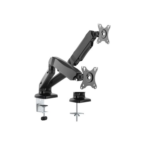 VALUE Befestigungskit - einstellbarer Arm - für 2 LCD-Displays - Kunststoff, Aluminium, Stahl - Schw Produktbild