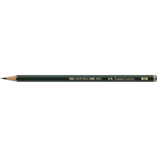 Bleistift 9000 2B sechskant Faber Castell 119002 Produktbild Front View L