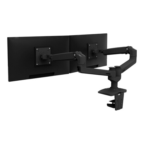 Ergotron LX Dual Side-by-Side Arm - Befestigungskit (Spannbefestigung für Tisch, Tischplattenbohrung Produktbild Additional View 1 L