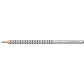 Bleistift mit Noppen GRIP 2001 B dreikant silber Faber Castell 117001 Produktbild