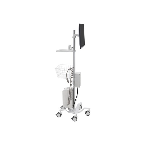 Ergotron Pole Cart - Wagen - für LCD-Display/Tablet - hochweiß - Bildschirmgröße: bis zu 61 cm (bis Produktbild Additional View 2 L