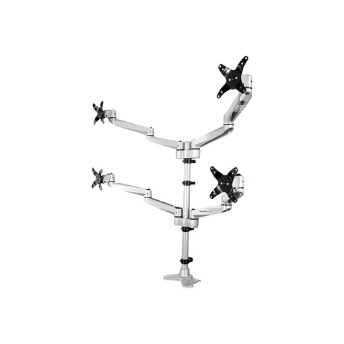 StarTech.com ARMQUADPS Monitorhalterung (für 4 Monitore, für bis zu 27 " VESA Bildschirme, vier voll Produktbild