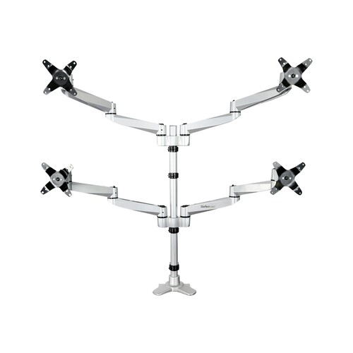 StarTech.com ARMQUADPS Monitorhalterung (für 4 Monitore, für bis zu 27 " VESA Bildschirme, vier voll Produktbild Additional View 1 L