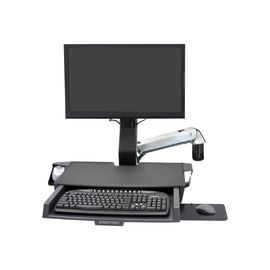 Ergotron Sit-Stand Combo Arm - Befestigungskit (Handgelenkkissen, Wandmontagehalterung, Display-Halt Produktbild