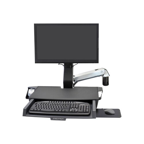 Ergotron Sit-Stand Combo Arm - Befestigungskit (Handgelenkkissen, Wandmontagehalterung, Display-Halt Produktbild