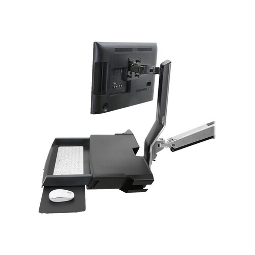 Ergotron Sit-Stand Combo Arm - Befestigungskit (Handgelenkkissen, Wandmontagehalterung, Display-Halt Produktbild Additional View 2 L