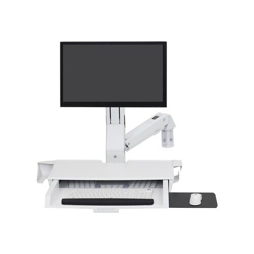 Ergotron Sit-Stand Combo Arm - Befestigungskit (Handgelenkkissen, Wandmontagehalterung, Display-Halt Produktbild Additional View 2 L