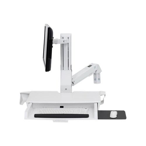 Ergotron Sit-Stand Combo Arm - Befestigungskit (Handgelenkkissen, Wandmontagehalterung, Display-Halt Produktbild Additional View 3 L