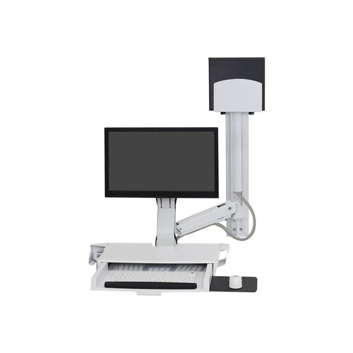 Ergotron SV Combo System with Worksurface & Pan, Medium CPU Holder - Befestigungskit (CPU-Halter, Ha Produktbild Additional View 2 L