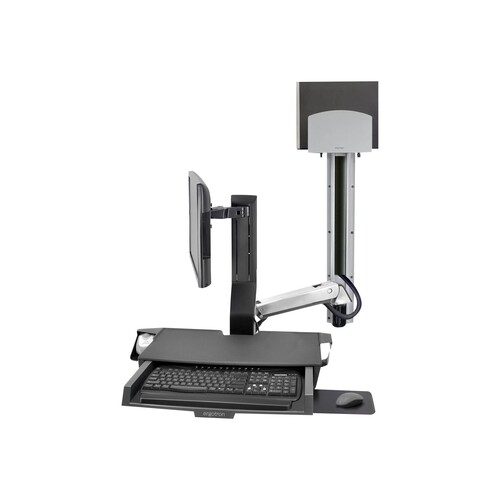 Ergotron SV Combo System with Worksurface & Pan, Medium CPU Holder - Befestigungskit (CPU-Halter, Ha Produktbild