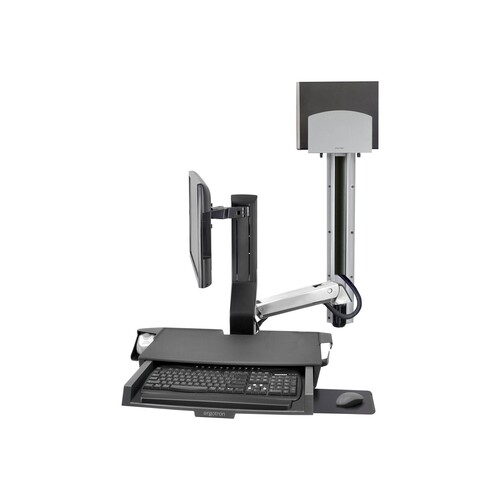 Ergotron SV Combo System with Worksurface & Pan, Medium CPU Holder - Befestigungskit (CPU-Halter, Ha Produktbild Additional View 4 L