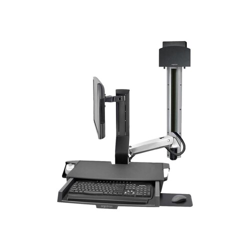 Ergotron SV Combo System with Worksurface & Pan, Small CPU Holder - Befestigungskit (CPU-Halter, Han Produktbild Additional View 4 L