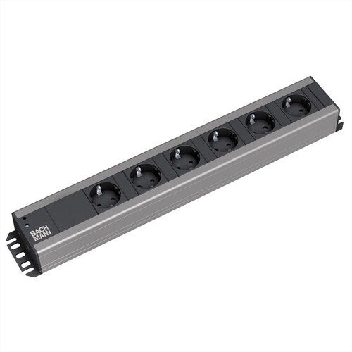 Bachmann Stromverteilungseinheit (Rack - einbaufähig) - Wechselstrom 230 V - Ausgangsanschlüsse: 6 ( Produktbild Additional View 1 L