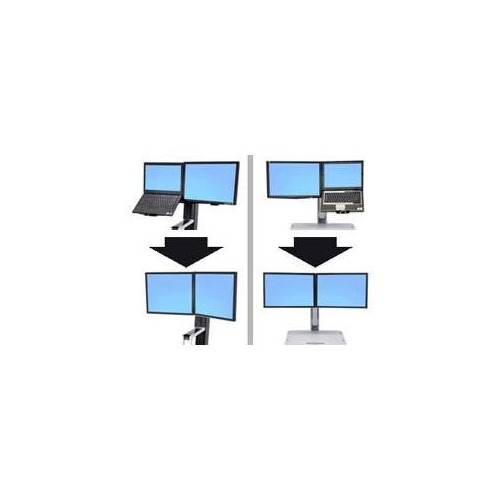 Ergotron WorkFit - Montagekomponente (Konverter-Kit) - Bildschirmgröße: bis zu 55,9 cm (bis zu 22 Zo Produktbild Additional View 1 L