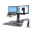 Ergotron WorkFit - Montagekomponente (Konverter-Kit) - für 2 LCD-Displays / Notebook - Schwarz - Bil Produktbild
