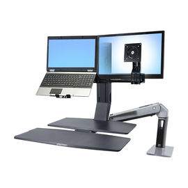 Ergotron WorkFit - Montagekomponente (Konverter-Kit) - für 2 LCD-Displays / Notebook - Schwarz - Bil Produktbild