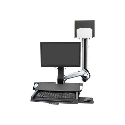 Ergotron Befestigungskit (CPU-Halter, 2 Schienenabdeckungen, 2 Kabelkanäle, Wandschienenhalterung, M Produktbild Additional View 1 L