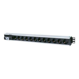 Intellinet Vertical Rackmount 12-Way Power Strip - German Type, With Single Air Switch, No Surge Pro Produktbild